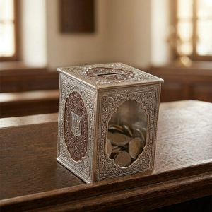 גביע קידוש כסף ואמייל כחול